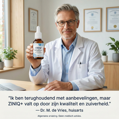 ZINIQ+ MethylFocus Volwassenen | Geactiveerd folaat voor rust, focus en mentale veerkracht