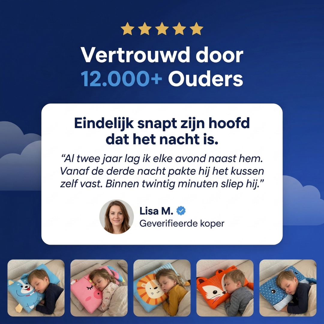 ZINIQ™ CalmNest Pillow - Voor kinderen die hun hoofd niet uit kunnen zetten.